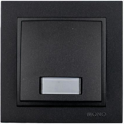 Mono Electric Despina Buton Clopoțel cu Cadru în culoarea Negru 505-002036129