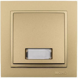 Mono Electric Despina Μπουτόν Κουδουνιού με Πλαίσιο Χρυσό Mono Electric Despina Μπουτόν Κουδουνιού με Πλαίσιο Χρυσό