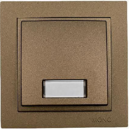 Mono Electric Despina Complete Wall Push Bell Button with Frame Brown 505-002336129