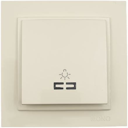 Mono Electric Despina Complete Wall Push Staircase Button with Frame Beige 505-001736106