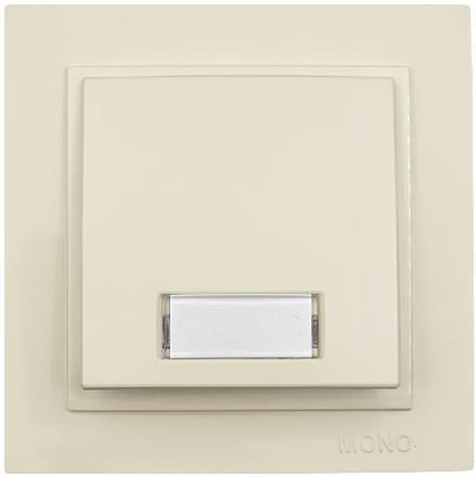 Mono Electric Despina Complete Wall Push Bell Button with Frame Beige 505-001736129