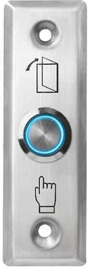 C Gate Complete Wall Push Exit Button with Frame Silver SE-SB4R