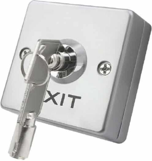 C Gate Complete Wall Push Exit Button with Frame Silver SE-SB53E