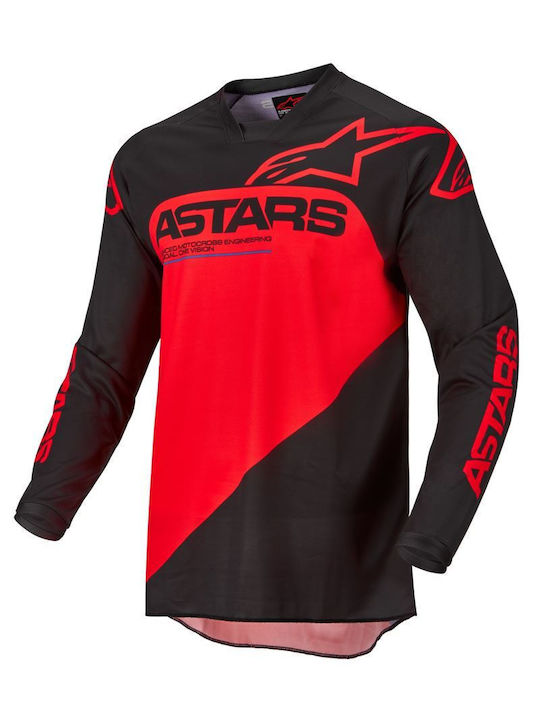 Alpinestars Racer Supermatic Ανδρική Μπλούζα Motocross Μακρυμάνικη Black/Red