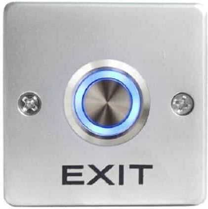 C Gate Complete Wall Push Exit Button with Frame Silver SE-SB53R