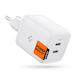 Spigen Ladegerät ohne Kabel GaN mit 2 USB-C Anschlüsse 65W Stromlieferung Weißs (PE2106EU)