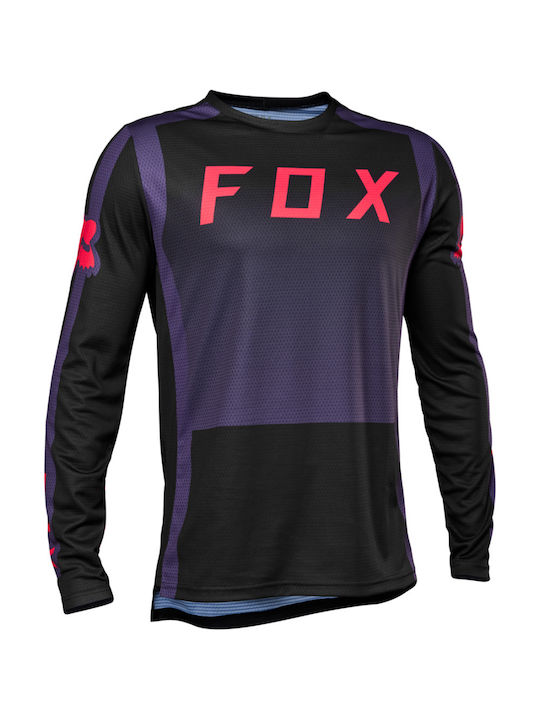 Fox Defend LS Männer Motocross-Shirt Black/Purple