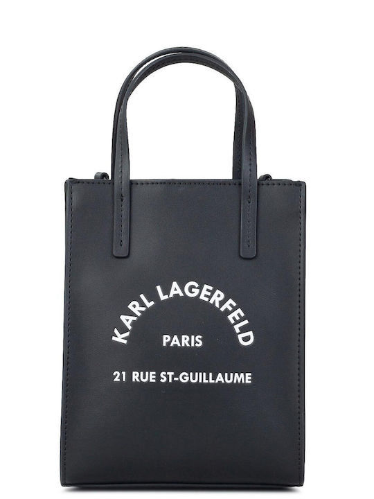 Karl Lagerfeld Women's Leather Pouch Crossbody Bag Black
