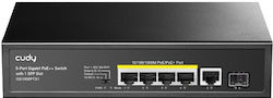 Cudy GS1005PTS1 Unmanaged L2 PoE+ Switch με 5 Θύρες Gigabit (1Gbps) Ethernet και 1 SFP Θύρα