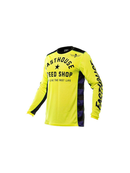 Fasthouse Originals Air Cooled Pentru bărbați Tricou Motocross Mânecă lungă HighViz/Black