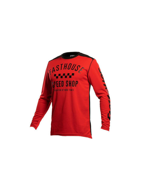 Fasthouse Carbon Pentru bărbați Tricou Motocross Mânecă lungă Roșu Culoare