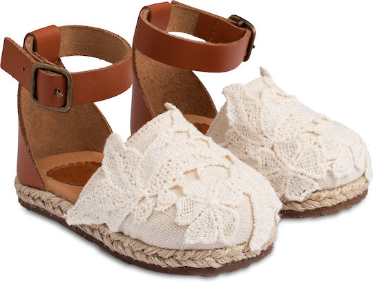 Babywalker Pantofi De Botez Pentru Fetițe Espadrile Ecru