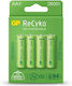 GP Batteries ReCykο Презареждащи батерии AA Ni-MH 2600mAh 1.2V 4бр