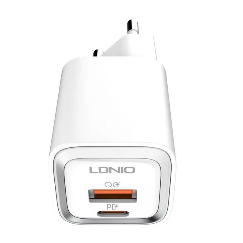 LDNIO Φορτιστής MFi A2318M, USB-C+USB με Καλώδιο USB-C σε Lightning 20W (Λευκό)