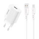 Vipfan Φορτιστής με Θύρα USB-A και Καλώδιο USB-C Λευκός (E01)