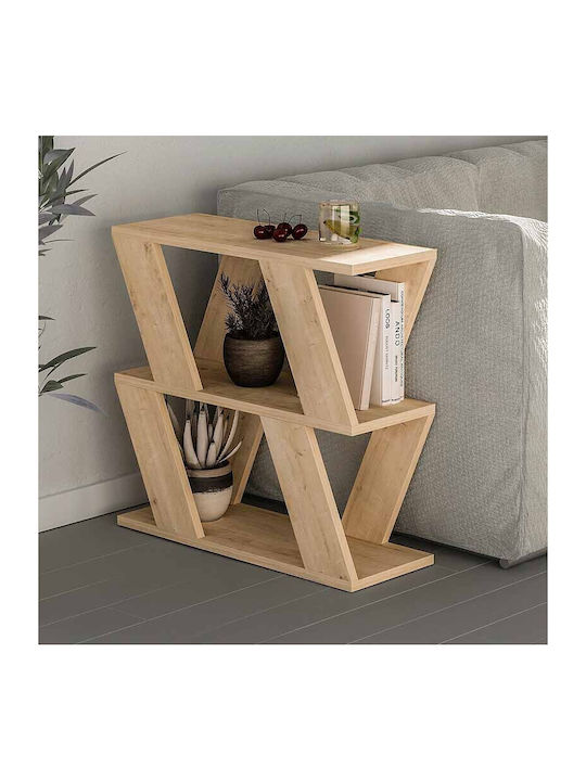 Ortogonio Beistelltisch Lazena Holzbeige M60xB22xH57cm