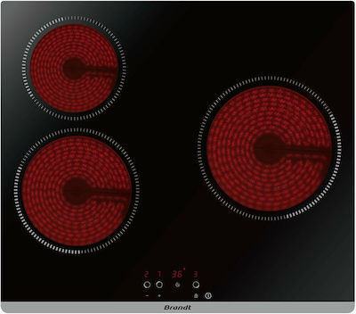 Brandt BPV6320B Plită Ceramică Autonomă 58x51εκ.
