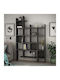 Bookcase Manco Charcoal 122x25.5x188cm