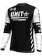 Unit Clash Pentru bărbați Tricou Motocross Mânecă lungă Black/White