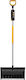Fiskars Snow Shovel with Metal Handle