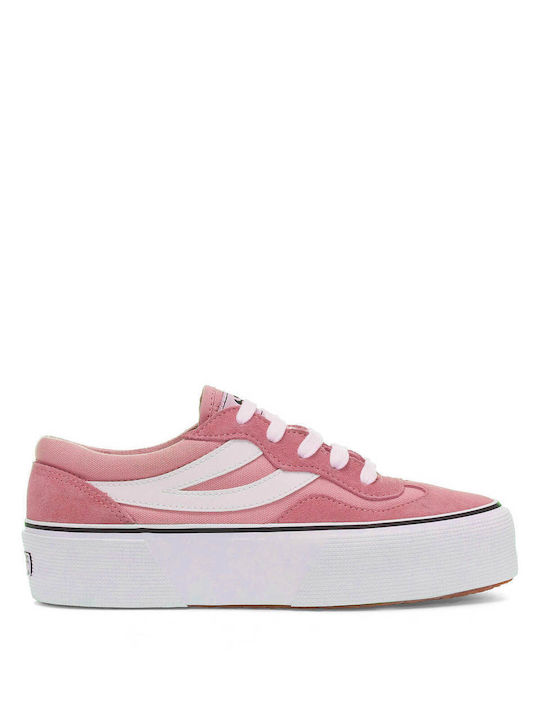 Superga 3041 Revolley Γυναικεία Flatforms Sneakers Ροζ