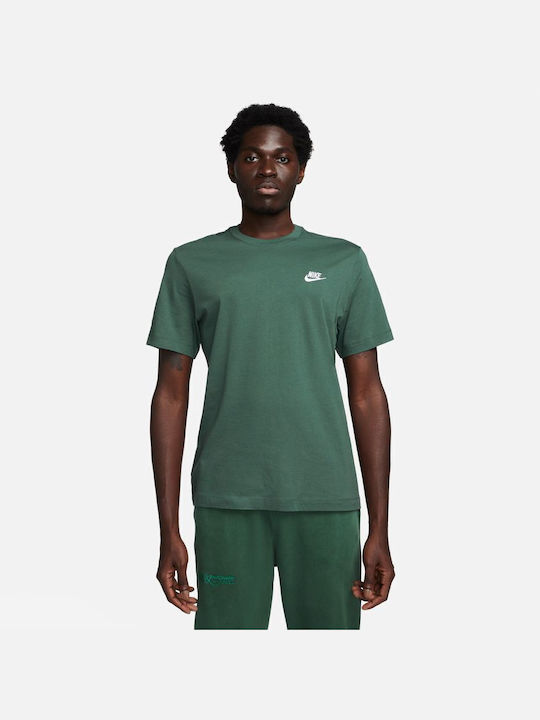 Nike Αθλητικό Ανδρικό T-shirt Πράσινο με Στάμπα