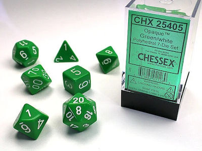 Chessex Opaque Dice Green/White