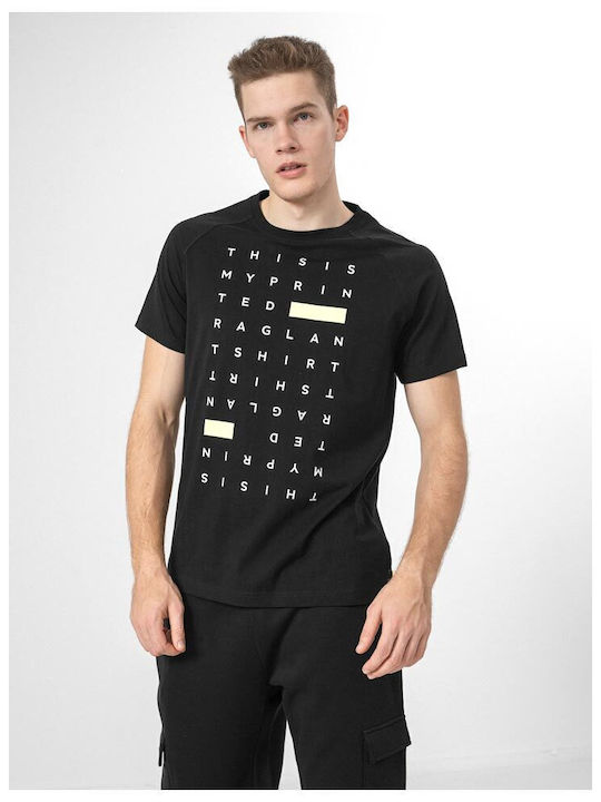 Outhorn Ανδρικό T-shirt Μαύρο με Στάμπα