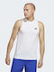 Adidas Men's Athletic Short Sleeve Blouse White