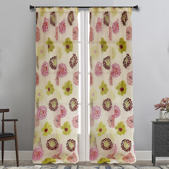 La Maison Blanche Curtain with Pencil Pleat Magina Pink 145x275cm