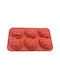 Sugar Love No Coating Silicone Chocolates 6 Cups Baking Pan 27x16.5x3.5cm