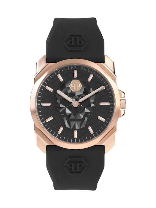 Philipp Plein The $kull Men's Watch 40mm Battery with Black Rubber Strap