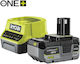 Ryobi Battery Set Lithium Capacity 4Ah 18V with Charger RC18120-140X