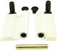 Cal 219 Metallic Window Hinge Λευκό 2pcs