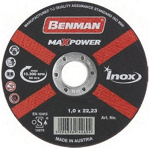 Benman Maxpower Cutting Disc Metal Hole Diameter 115mm 6pcs