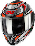 Givi H50.9 Atomic Full Face Helmet with Pinlock and Sun Visor Matt Black /Silver/ Red