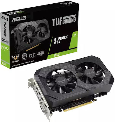 Asus GeForce GTX 1650 4GB GDDR6 TUF Gaming OC v2 Κάρτα Γραφικών