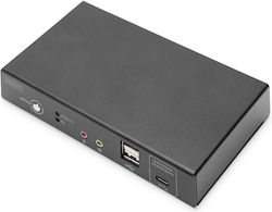 Digitus DS-12901 KVM Switch 2-Port 4K30Hz USB-C/USB/HDMI in HDMI out Network