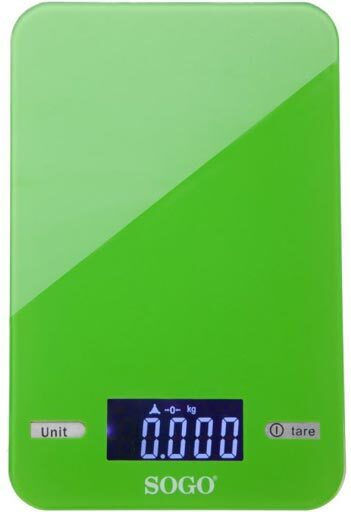 Sogo Digital Kitchen Scale Up To 5kg Green