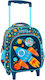 Must 3D Soft Up To The Stars with 2 compartments School Bag Trolley Kindergarten Multicolored