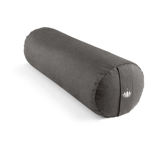 Lotus Crafts Bolster Restorative Yoga Pillow Round Cushion in Gray Color