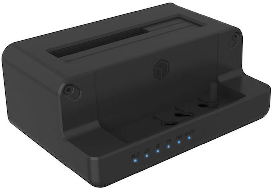 Icy Box Docking Station for 2 Hard Drives SATA/PCIe M.2 (2260)" / M.2 (2280)" / M.2 (2242)" / 3.5" / 2.5" with Connection USB-C (IB-2914MSCL-C31)