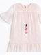 Children's Dress Short Sleeve Tulle Pink