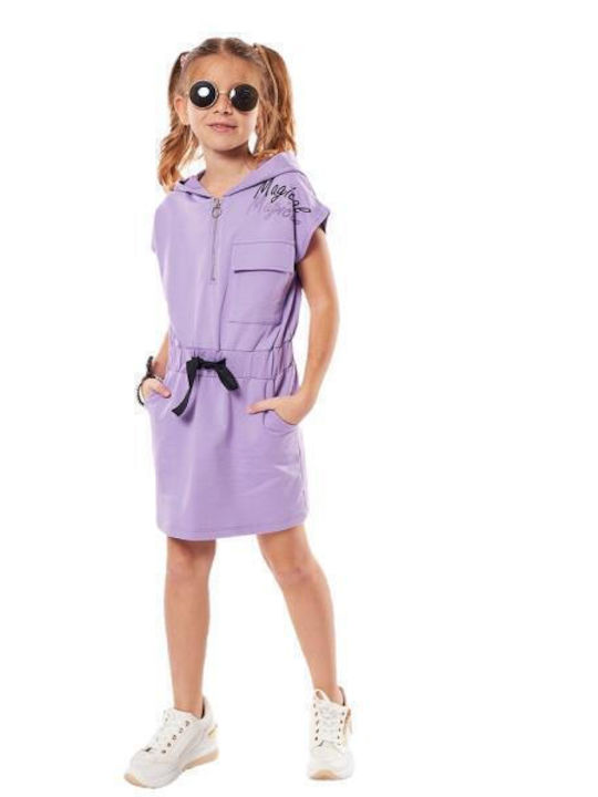 Children's Dress Short Sleeve Purple
