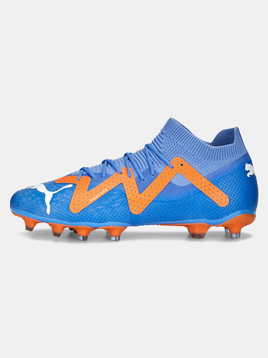 Puma Future Pro FG/AG Χαμηλά Ποδοσφαιρικά Παπούτσια με Τάπες Blue Glimmer / White / Ultra Orange