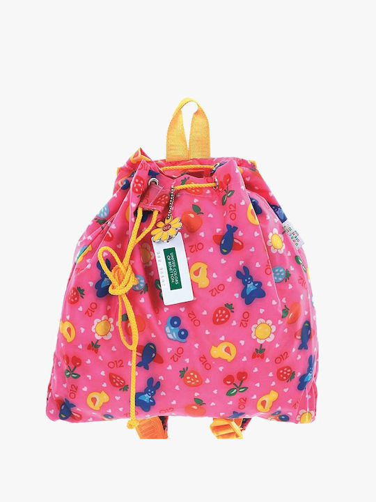 Benetton Schulranzen Rucksack Kindergarten in Rosa Farbe