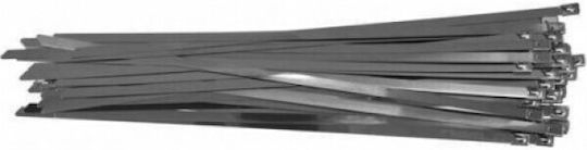 Yato Metallische Kabelbinder 300mm x 8mm in Schwarz Farbe 50Stück YT-70582