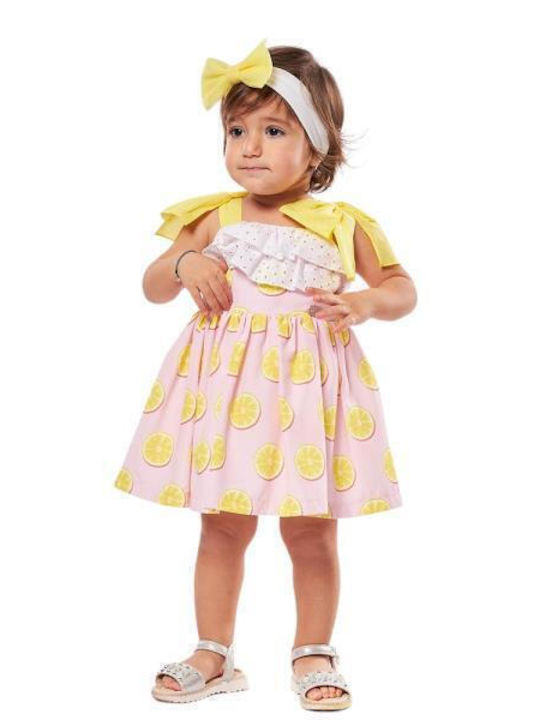 Mädchenkleid Ärmellos Rosa