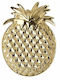Zen Collection Ceramic Decorative Platter Pineapple Gold 29.5x22x4cm