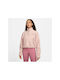 Nike Women's Athletic Fleece Blouse Long Sleeve with Zipper Pink